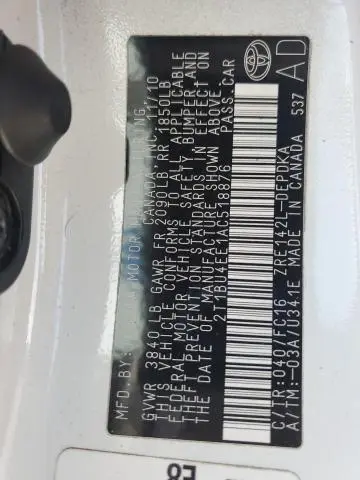 2010 TOYOTA COROLLA BASE  