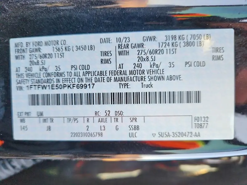 2023 FORD F150 SUPERCREW  