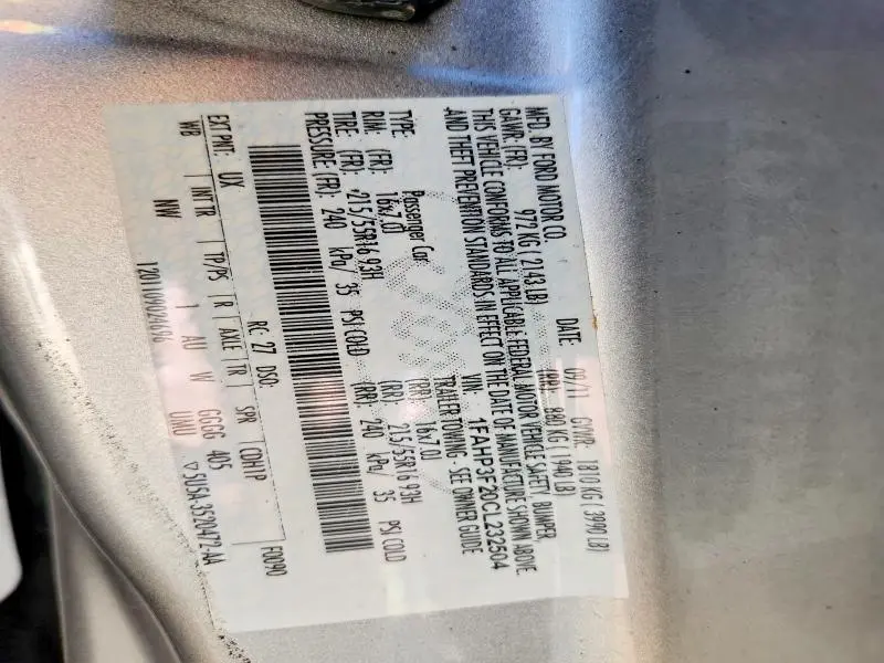 2012 FORD FOCUS SE  