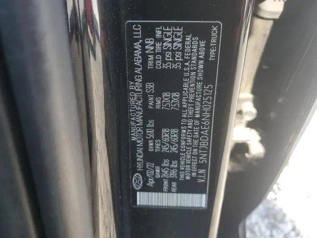 2022 HYUNDAI SANTA CRUZ SEL  