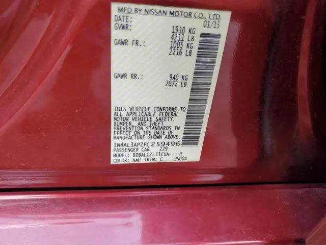 2015 NISSAN ALTIMA 2.5  