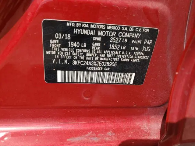 2018 HYUNDAI ACCENT SE