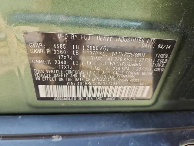 2014 SUBARU OUTBACK 2.5I PREMIUM  
