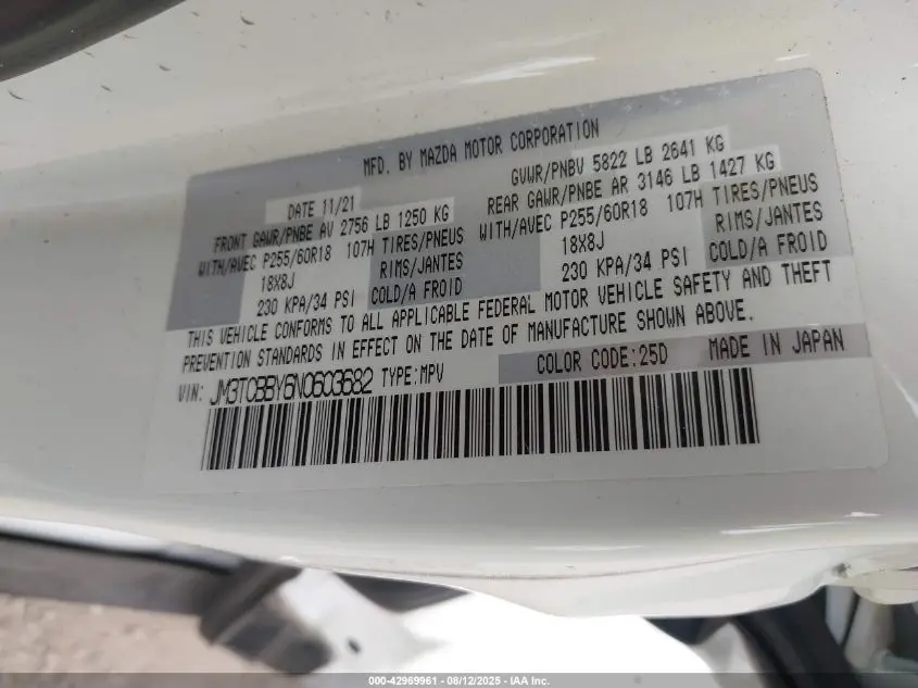 2022 MAZDA CX-9 SPORT