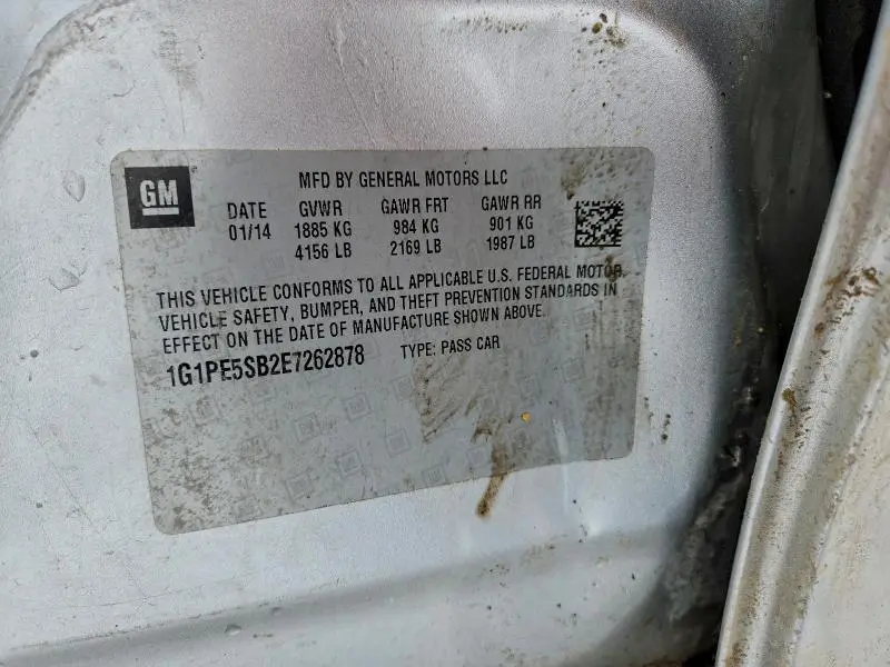 2014 CHEVROLET CRUZE LT  