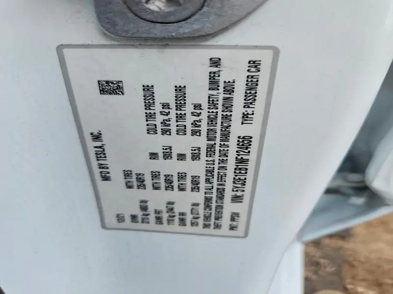 2022 TESLA MODEL 3   