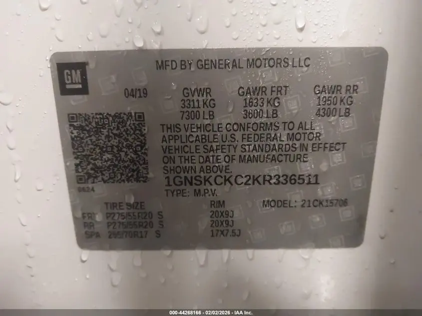 2019 CHEVROLET TAHOE PREMIER