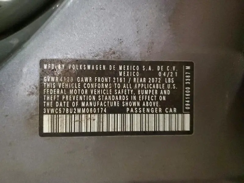 2021 VOLKSWAGEN JETTA S  