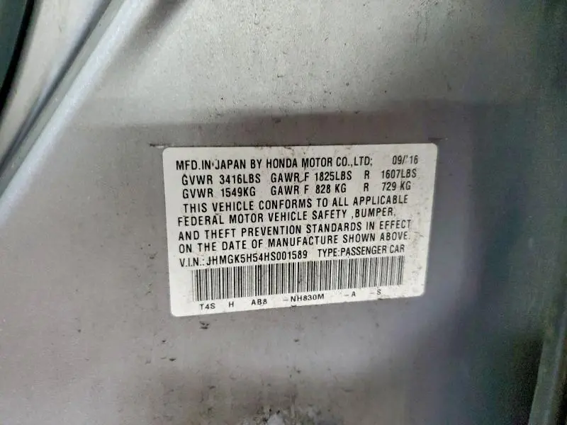 2017 HONDA FIT LX  