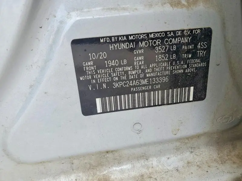 2021 HYUNDAI ACCENT SEL  