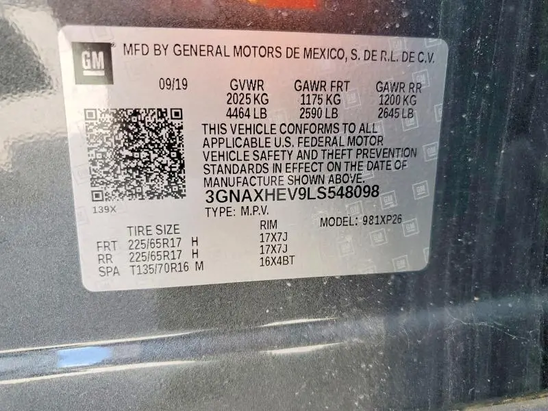 2020 CHEVROLET EQUINOX LS  