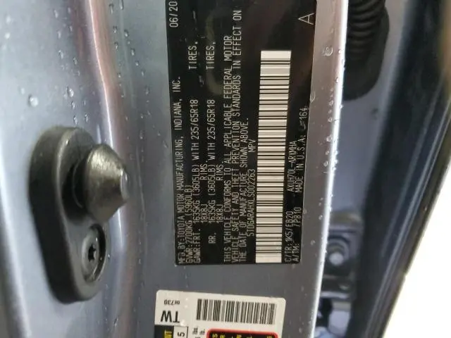 2020 TOYOTA HIGHLANDER HYBRID XLE  