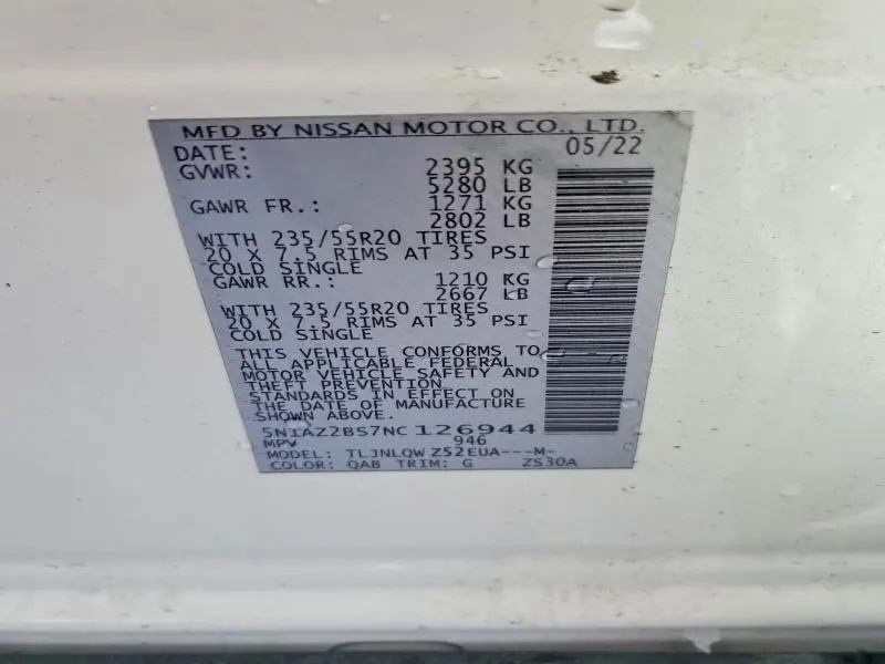 2022 NISSAN MURANO SV  