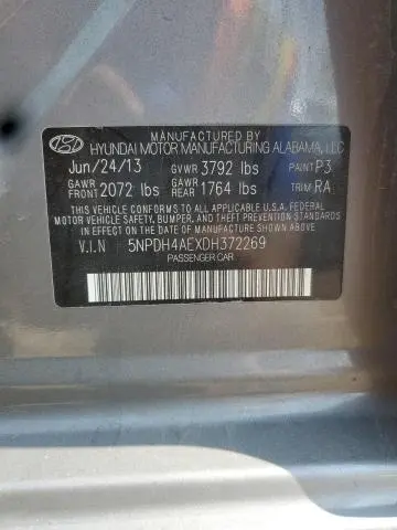 2013 HYUNDAI ELANTRA GLS  
