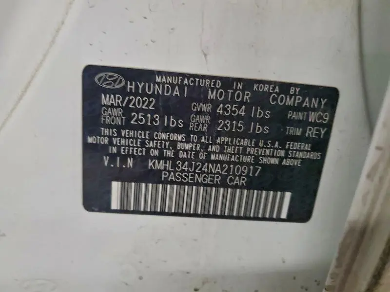 2022 HYUNDAI SONATA LIMITED  