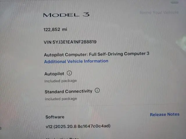 2022 TESLA MODEL 3   