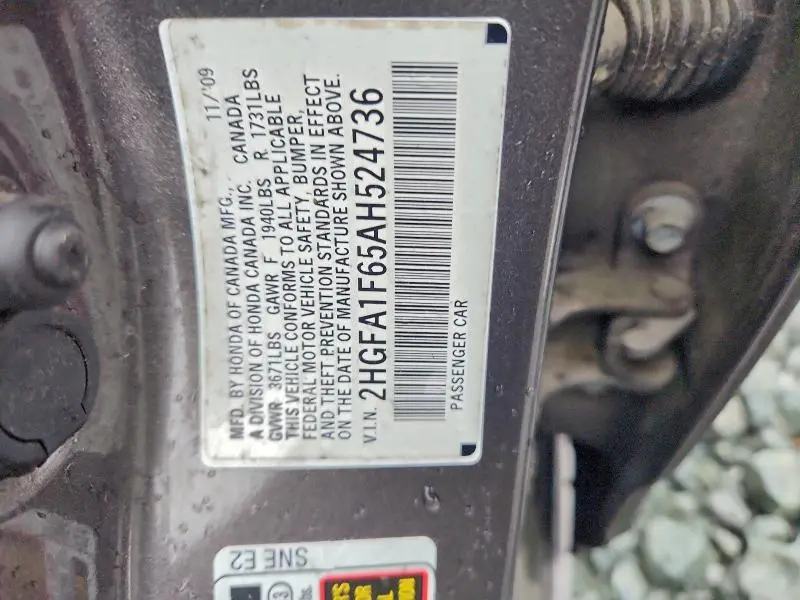 2010 HONDA CIVIC LX-S  