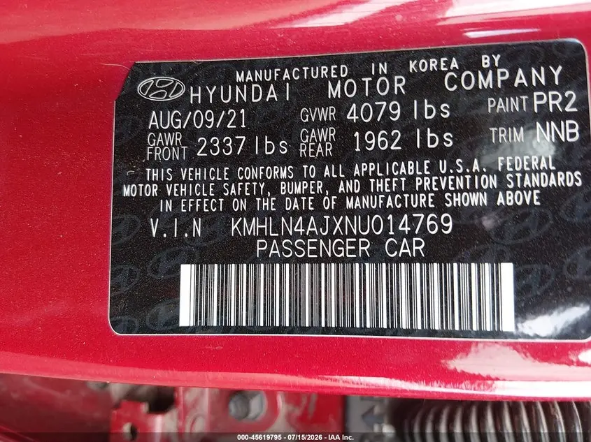 2022 HYUNDAI ELANTRA HYBRID LIMITED