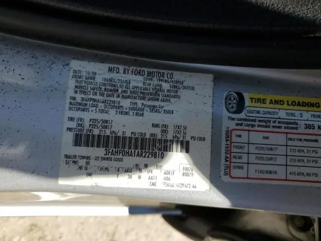 2010 FORD FUSION SE