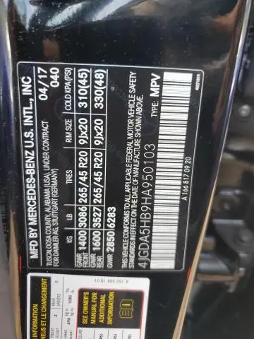 2017 MERCEDES-BENZ GLE 350 4MATIC  