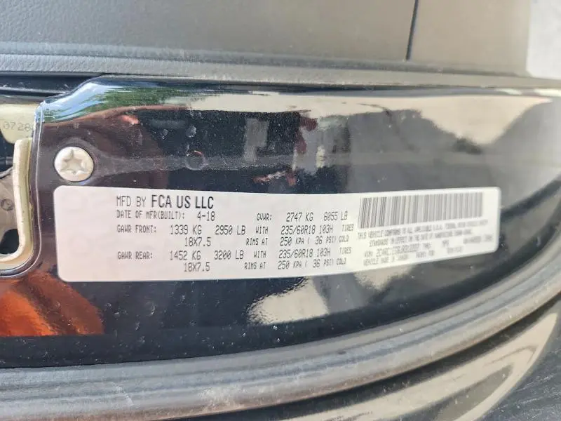 2018 CHRYSLER PACIFICA TOURING L PLUS  
