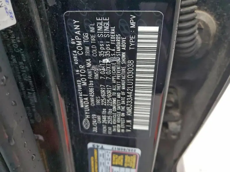 2020 HYUNDAI TUCSON LIMITED  