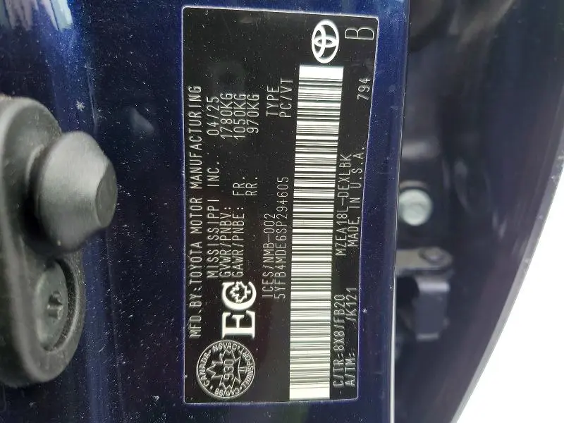 2025 TOYOTA COROLLA LE  