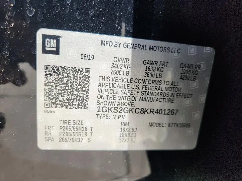 2019 GMC YUKON XL K1500 SLT  