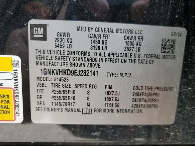 2014 CHEVROLET TRAVERSE LT  