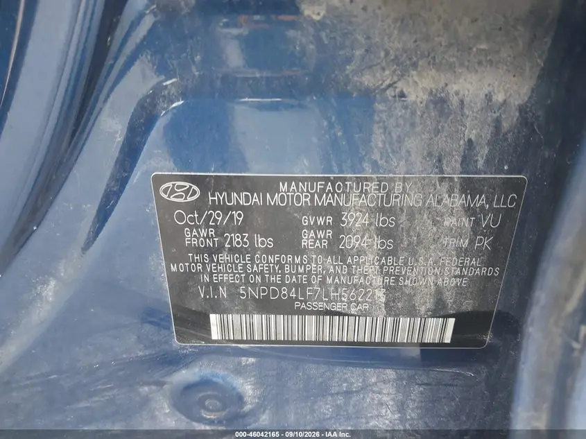 2020 HYUNDAI ELANTRA SEL