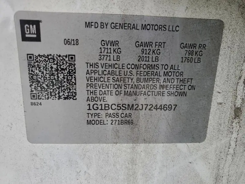 2018 CHEVROLET CRUZE LS  