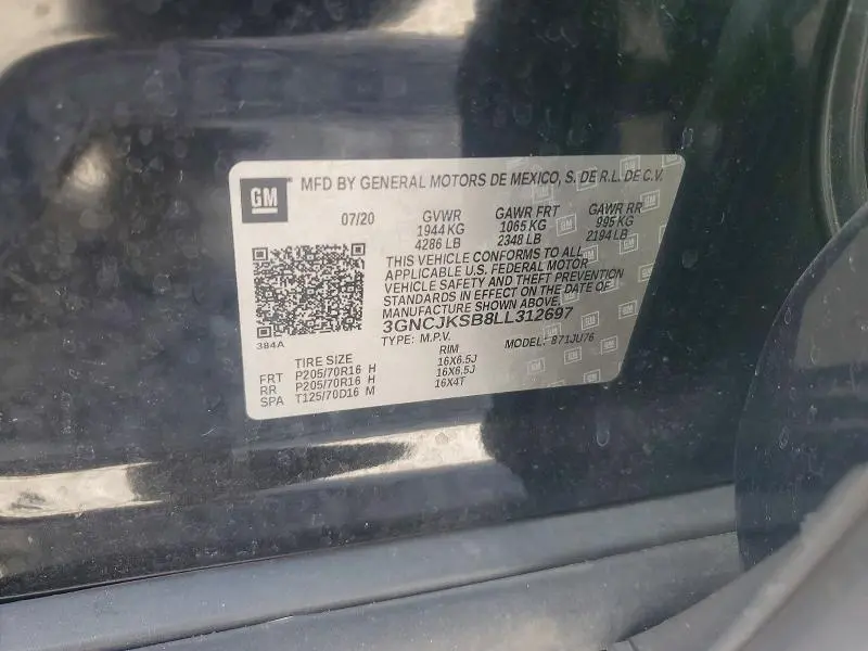 2020 CHEVROLET TRAX LS  
