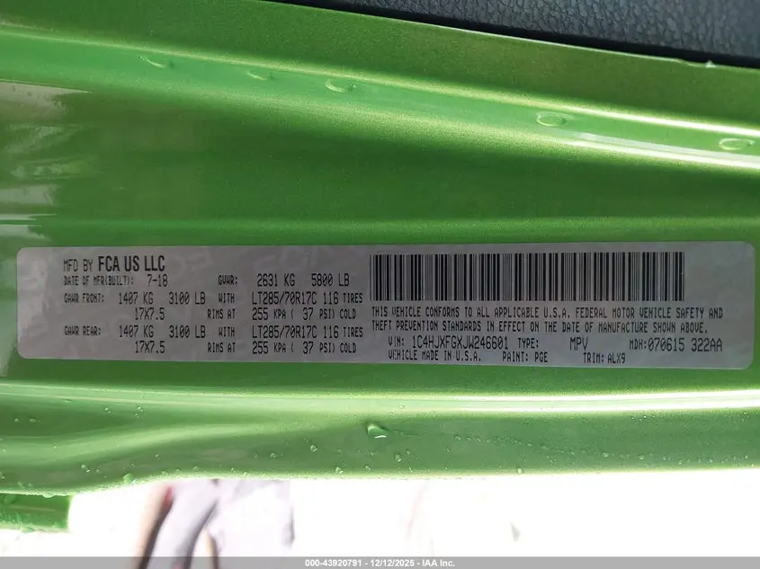 2018 JEEP WRANGLER UNLIMITED RUBICON 4X4