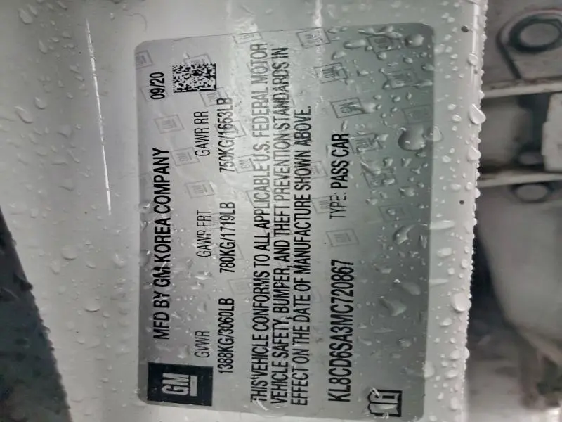 2021 CHEVROLET SPARK 1LT  