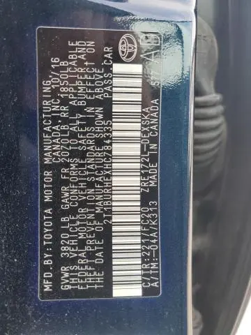 2017 TOYOTA COROLLA L  