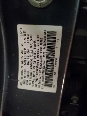 2015 HONDA ACCORD EXL