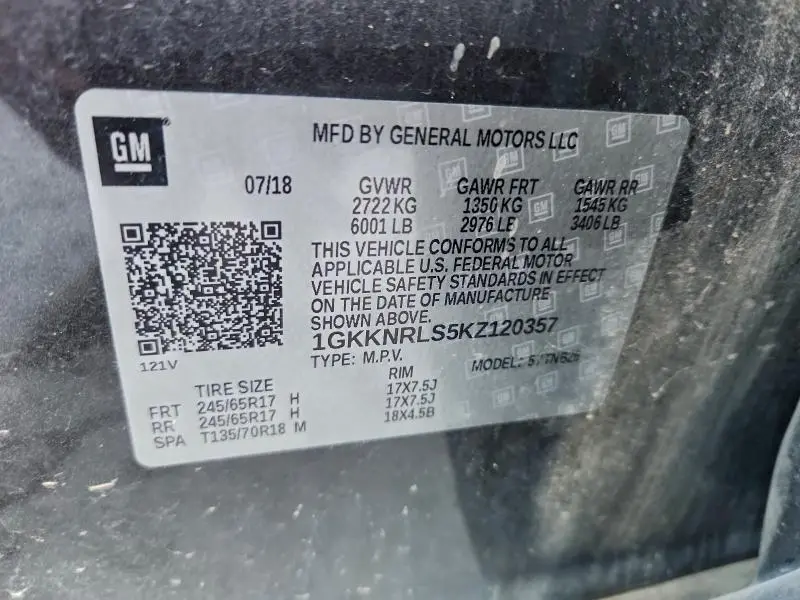 2019 GMC ACADIA SLE  