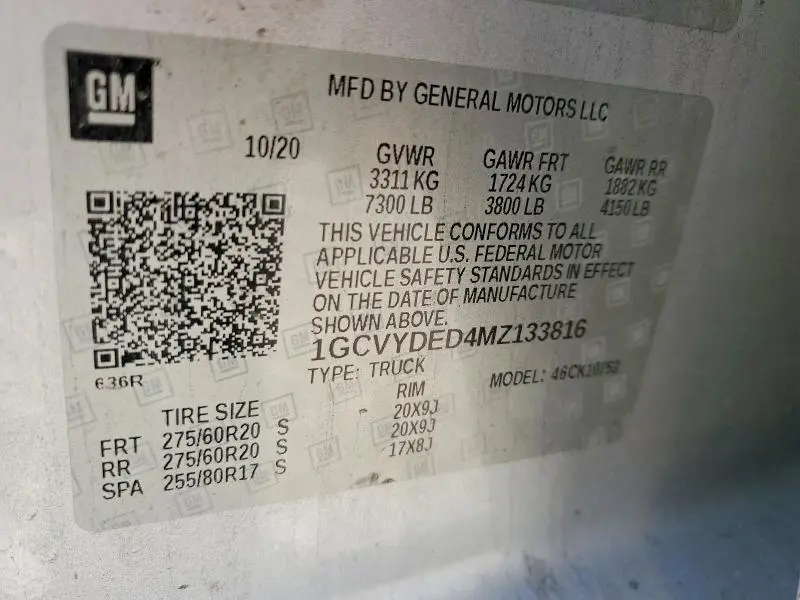 2021 CHEVROLET SILVERADO K1500 LT  