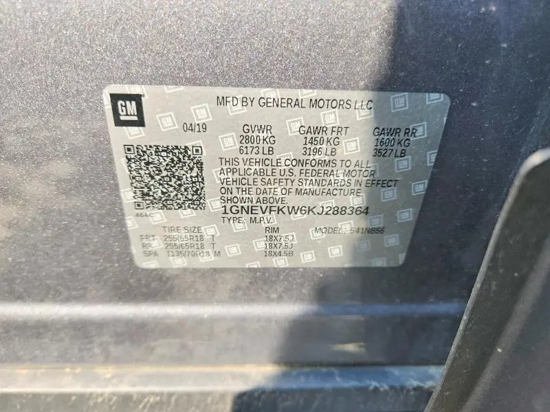 2019 CHEVROLET TRAVERSE LS  