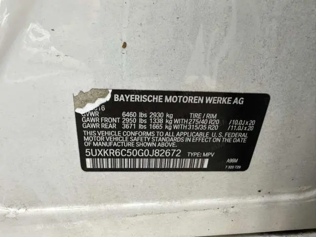 2016 BMW X5 XDRIVE50I  