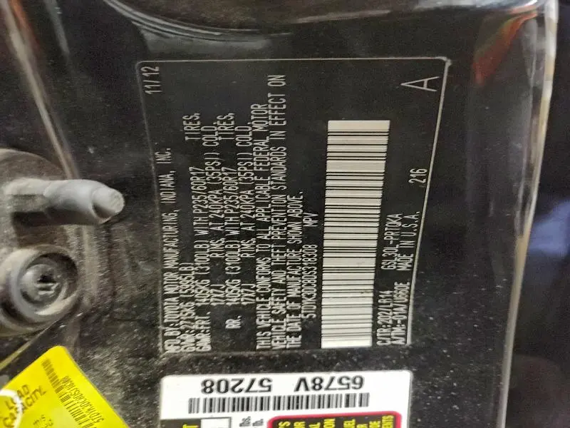 2013 TOYOTA SIENNA XLE  