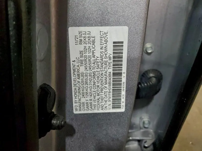 2021 HONDA PASSPORT EXL  