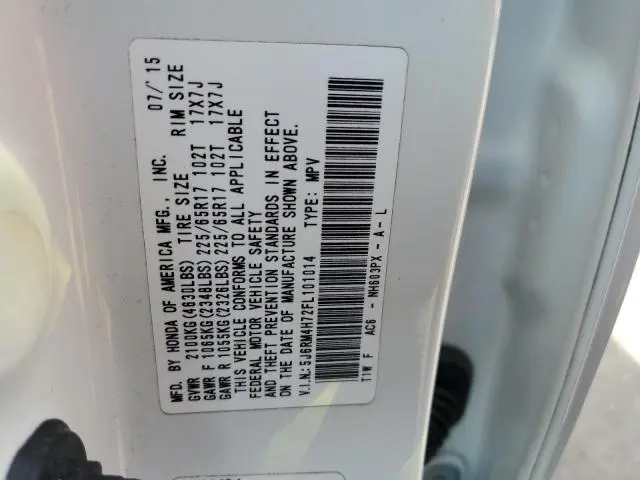 2015 HONDA CR-V EXL  