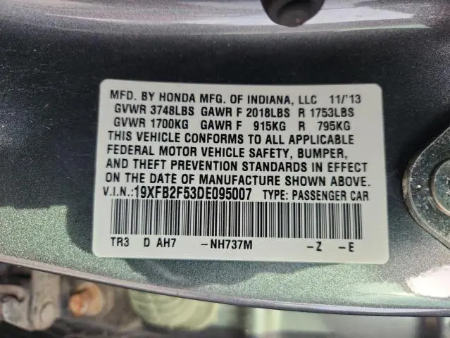 2013 HONDA CIVIC LX  