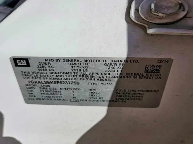 2015 GMC TERRAIN SLT  