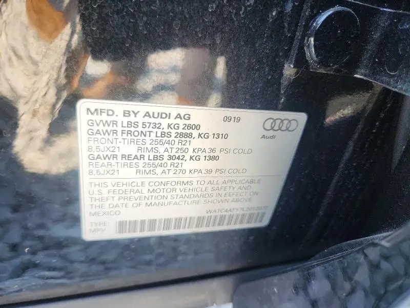 2020 AUDI SQ5 PRESTIGE  