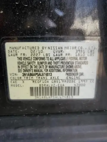 2010 NISSAN SENTRA 2.0  
