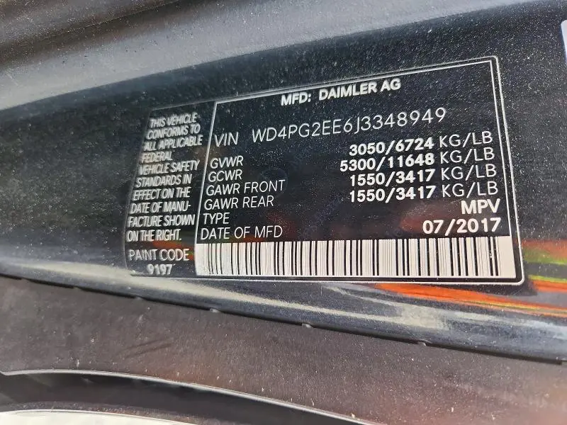 2018 MERCEDES-BENZ METRIS   
