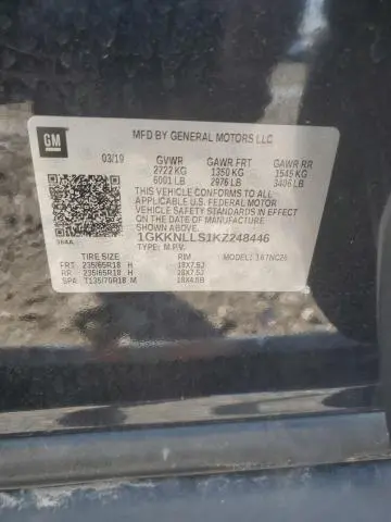 2019 GMC ACADIA SLE  