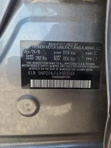 2018 HYUNDAI ELANTRA SE  